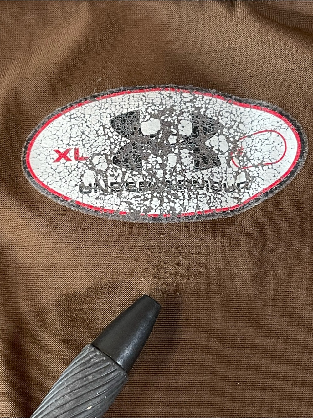 Under Armour Brown Short Sleeve Performance Tee with White Logo - Picture 11 of 14